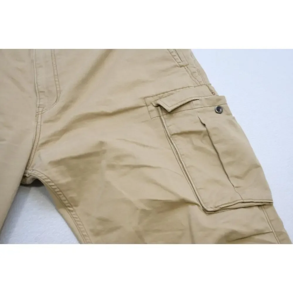 Levis Cargo Pants Beige Loose Baggy Straight‎ Flat Mens Size 44 x 30